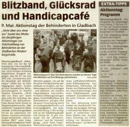 09. Mai: Aktionstag der Behinderten in Gladbach